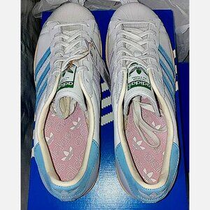 NEW WITH BOX Men's Adidas Superstar 82 Leather 3 Stripe Shoes Sneakers Size 10.5